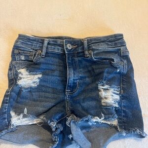 American Eagle Outfitters Ripped Blue Jean Shorts